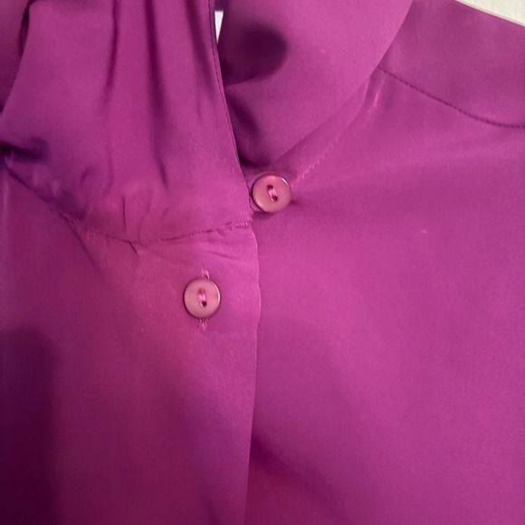 Vintage Pendleton Country Sophisticates Womens Long Sleeve Plum Cowl Neck Blouse - Picture 4 of 9